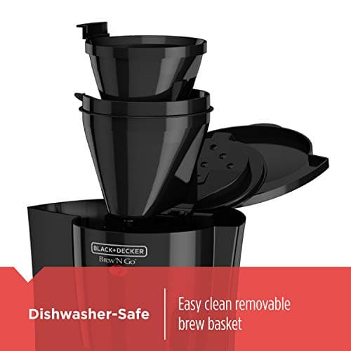 BLACK+DECKER Coffeemaker, 1, 0.45 liters, Black/Stainless Steel — view 2