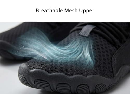 WHITIN Water Shoes Men Women Unisex Aqua Sneakers Adults Barefoot Size 8 Quick-Dry Non-Slip Swim Beach Pool Sports Black M8 — view 5