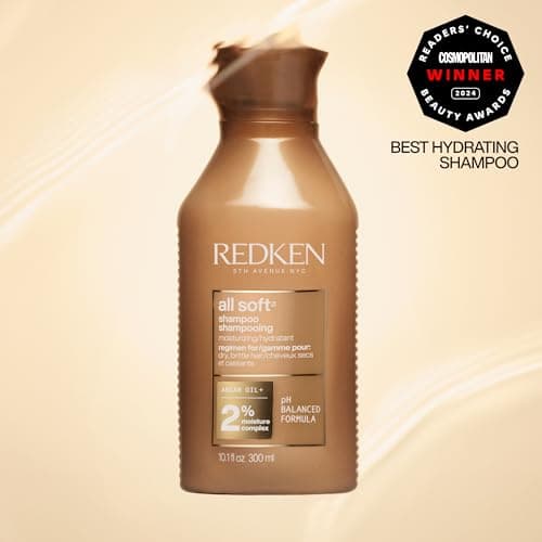 Redken All Soft Shampoo, For Dry/Brittle Hair, Moisturizes & Provides Intense Softness and Shine, With Argan Oil — view 6
