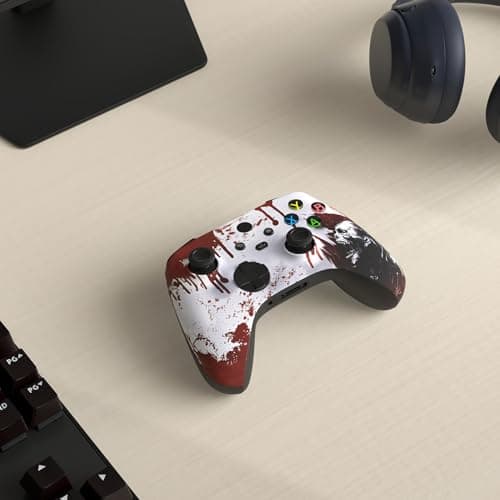 Custom Controllerzz Wireless Controller for Microsoft Xbox Series X/S & Xbox One - Custom Soft Touch Feel - Custom Series X/S Controller (X/S Bloody Zombie)