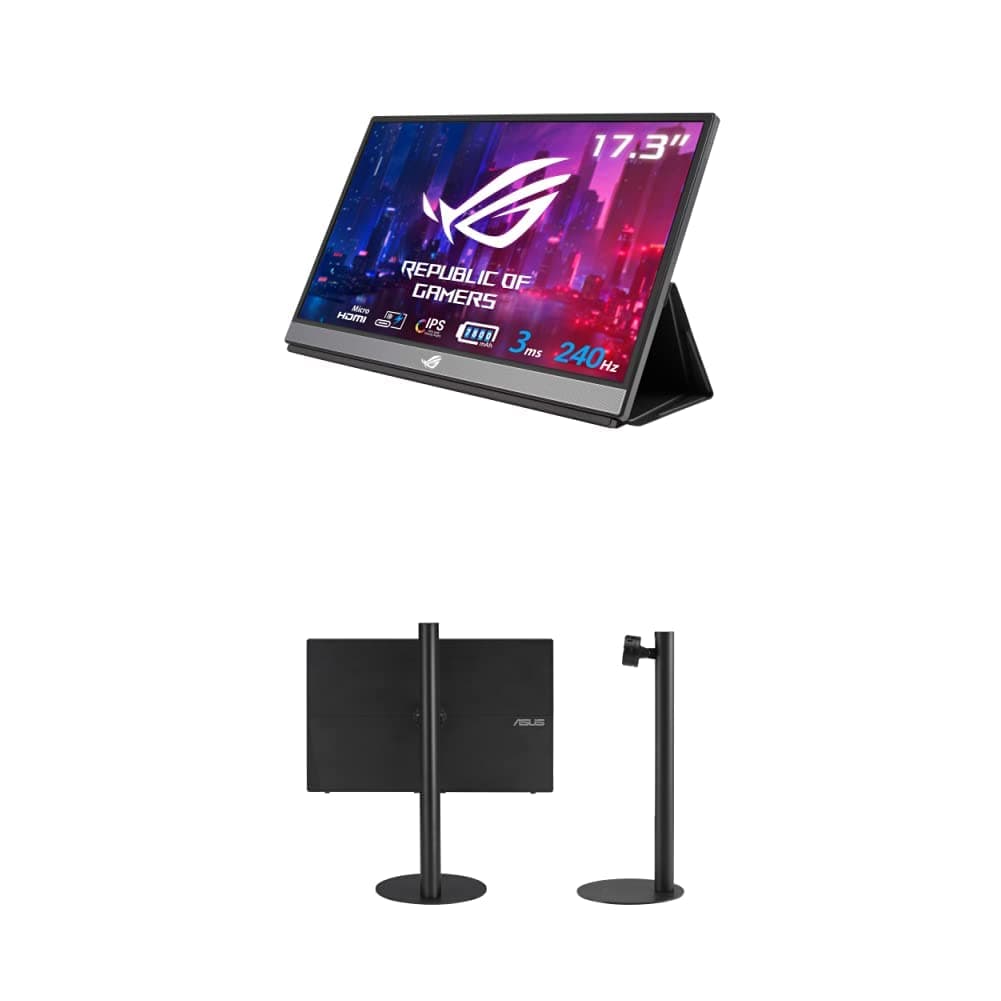 ASUS ROG Strix 17.3" 1080P Portable Gaming Monitor (XG17AHP)-FHD, IPS, 240Hz, Adaptive-Sync, Built-in Battery, ROG Bag, Tripod Stand, USB Type-C, Micro HDMI for Laptop, PC, Console, 3-Year Warranty — view 11
