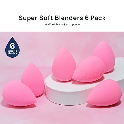 AOA Studio Collection makeup Sponge Set Latex Free and High-definition Set of 6 makeup Wonder blender For Powder Cream and Liquid, Super Soft Wonder Beauty Cosmetic — view 2