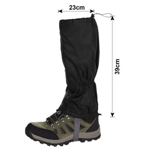 volumoon Polainas Impermeable, 39 cm Polainas a Prueba de Nieve Al Aire Libre, Transpirables Antipicaduras Oxford Polainas, para Caza Montaña Esquí Aire Libre Viaje (1 Par, Negro) — view 3