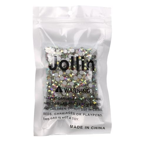 Jollin 1440pcs Glue Fix Crystal Flatback Rhinestones Glass Diamantes Gems for Crafting Nail Art Crafts Decorations Clothes Shoes 4.8mm (ss20, Crystal AB) — view 6