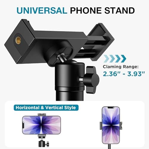 InnoGear Webcam Stand, 31" Telescopic Webcam Mount Vlogging Stick with Phone Holder Web Cam Stand for Logitech Webcam C922 C930e C920S C920 C615 C960 C920x BRIO 4K NexiGo N60, Phones, Cameras — view 3