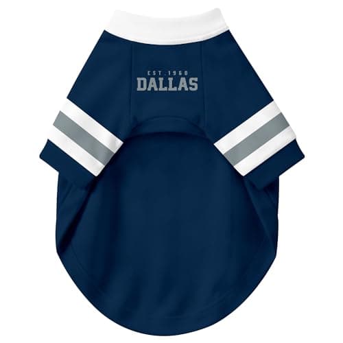 DALLASC Dallas Dog Clothes Jersey Style Personalized Pet T Shirt with Custom Name Number for Small Medium Large Dogs — view 2