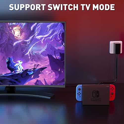 Charger for Nintendo Switch and Lite and OLED with 5FT Charger Cable for Nintendo Switch/Steam Deck, Support Switch TV Dock Mode AC Power Supply Adapter, Output 15V2.6A Fast Charge Nintendo — view 2