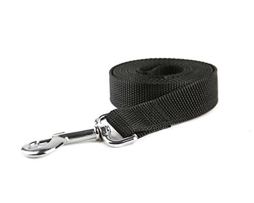 Nylon Dog Training Leash, Traction Rope, 4/5/6 Feet Long, 3/4 Inch 1 Inch Wide, for Small and Medium Dogs (1'' x 5 FT, Black)