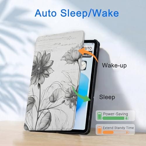 CoBak Case for Samsung Galaxy Tab A11+ Plus 11” 2025, Multi-Viewing Angles, All New PU Leather Folio Stand Cover with Auto Sleep Wake Feature for Samsung Galaxy Tab A11+ Tablet 11-inch, Sunflower — view 5
