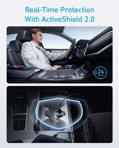 Anker 323 52.5W USB C Car Charger with 30W PowerIQ 3.0 Fast Charging — view 4