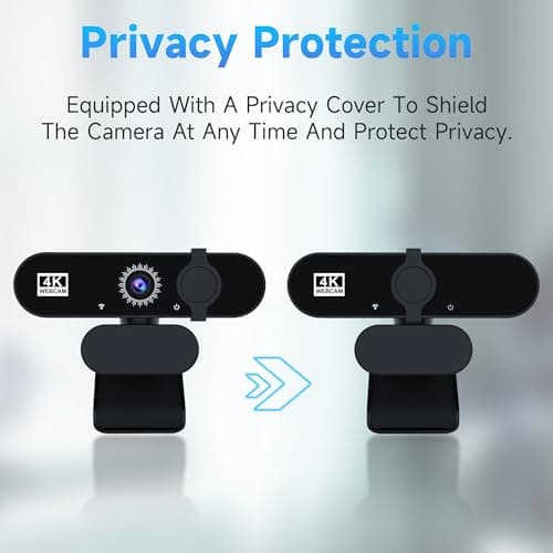 KYFZX 1080P USB HD Webcam，with Microphoneand Rotatable Tripod& Privacy Cover for PC，with Auto White Balance for Video Calls, Live Streaming Gaming & Online Meetings — view 4