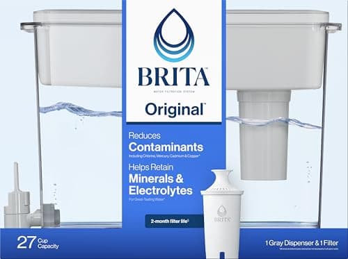 Brita 27 Cup Filter Dispenser, Reduces Chlorine taste and odour from Tap Water, Filters 151 Litres, UltraMax, Grey — view 2