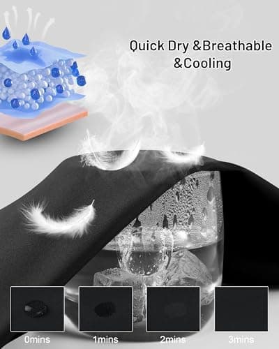Blueleaf 2 Pack Men’s Compression Shirts Short Sleeve Cool Dry Sports Athletic Workout Undershirt Base Layer T-Shirt Tops Black +Golden Yellow M — view 3