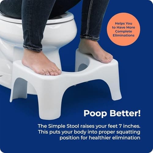 Squatty Potty Simple Curve Bathroom Toilet Stool 7" White — view 2