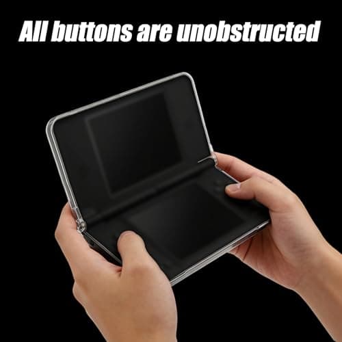 Hard Shell Clear Crystal Case Cover for NDSi XL & NDSi LL, Transparent Case Anti-Fingerprint Anti-Scratch Hard PVC Shell for Retro Game Enthusiasts or Collectors — view 2