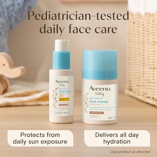 Aveeno Kids Daily Moisture Face Cream with Oat, Vitamin E & B5, Moisturizing Cream for Kids’ Sensitive Facial Skin, Strengthen Skin’s Moisture Barrier, Ultra-Hydrating, Non-Greasy, Travel Size, 1.5 oz — view 6