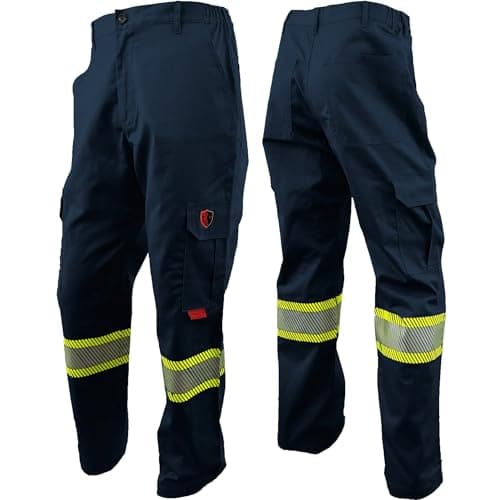 Atlas Guardian® FR/AR Hi Vis Cargo Pants (CA/US, Waist Inseam, 36, 32, Regular, Regular, Navy Blue)