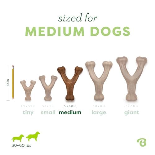 Benebone Wishbone Durable Dog Chew Toy for Aggressive Chewers, Real Bacon, Made in USA, Medium — view 3