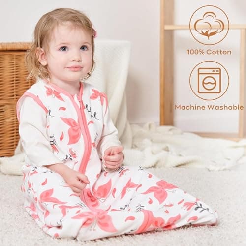 Yoofoss Baby Sleep Sack 24-36 Months Wearable Blanket for Babies 100% Organic Cotton 2-Way Zipper TOG 0.5 Toddler Sleeping Sack 3 Pack, Sleep Sacks — view 3
