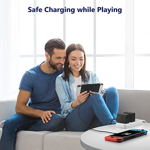 45W YCCSKY Charger for Nintendo Switch,AC Adapter for Nintendo Swith - Fast Travel Wall Charger with 5FT USB C Cable 15V/3A Power Supply for Switch Supports TV Mode and Dock Station (Black) — view 4