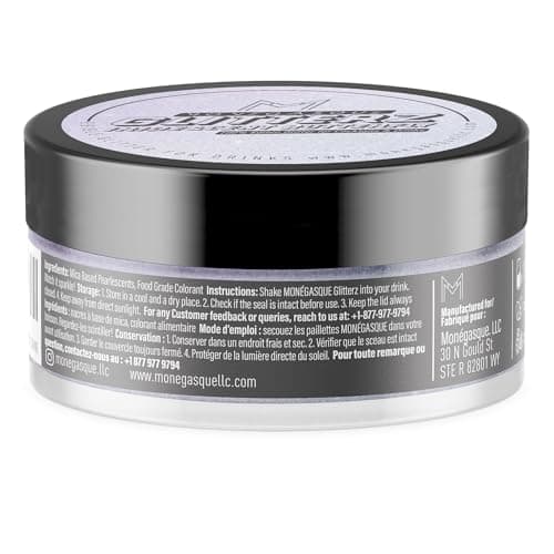MONÉGASQUE Mint Green Edible Glitter for Drinks & Cakes, 10g