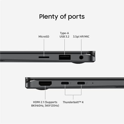 Samsung 16” Galaxy Book5 Pro 360 Copilot+ PC, AI Business Laptop, Windows 11 Pro, Intel Core Ultra 7 Processor 256V, 3K AMOLED Touchscreen, 16GB / 512GB, 120HZ, 2025 Model, NP964QHA-KG1US, Gray — view 5