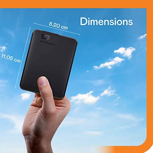 WD 2TB Elements Portable External Hard Drive for Windows, USB 3.2 Gen 1/USB 3.0 for PC & Mac, Plug and Play Ready - WDBU6Y0020BBK-WESN — view 2