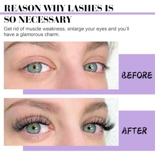 B&Qaugen Lash Clusters 280 Pcs 40D-0.07D-9-16MIX B&Q LASH Individual Lashes 10D 20D 30D 40D 50D Cluster Lashes C D Curl Eyelash Clusters Soft Volume DIY Lash Extensions at Home (40D-0.07D,9-16MIX) — view 4