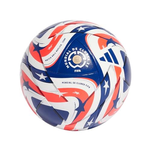 adidas FIFA Club World Cup Competition Ball - Thermally Bonded Seamless Construction, FIFA Quality Pro Certified, Bold Design Inspired by Flags and Stars (White/POBLUE/DKBLUE/Lucre, 4) — view 3