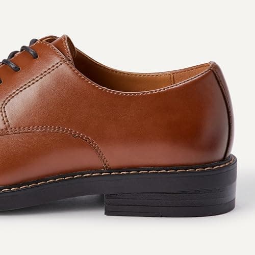 Amazon Essentials Men's Round Toe Derby Dress Shoes, Dark Tan, 11 — view 5