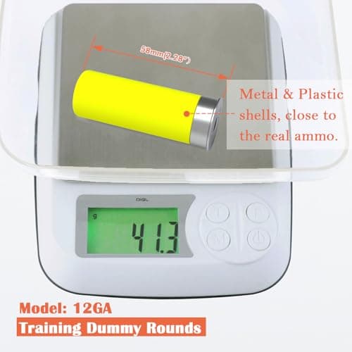 Bayattoo 12GA Safety Practice Rounds Action Trainer Dummy Round Dry Fire Training Snap Cap (6pk)