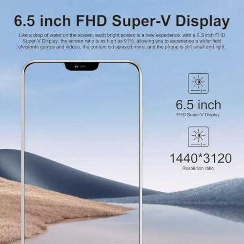 Echoamo 12GB+512GB Storage Unlocked Phone 5G Dual SIM (Black) — view 3
