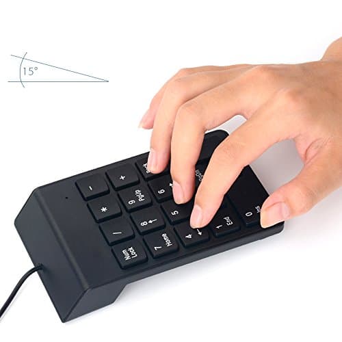 Kadaon Numeric Keypad,USB Keypad, USB 18 Key Number Numeric Keypad Keyboard for Laptop/Notebook PC Computer — view 3