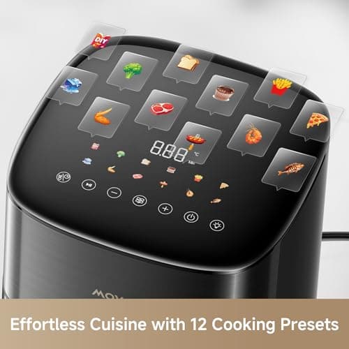 MOVA FD10s Pro Air Fryer with Dual HeatSync System, 360° Hot Poly-Air, Ceramic Coating and Metal Interior, Large 6L Capacity, Precise Control from 40°C to 230°C, 12 Recipes — view 5