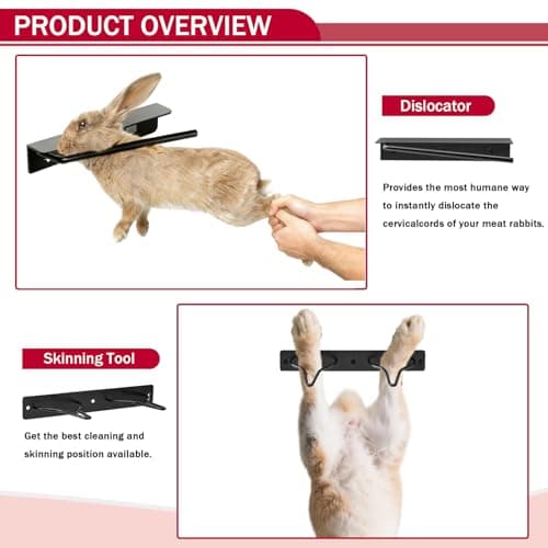 Hopper Popper Rabbit Dispatcher,Rabbit Dispatch Dislocator & Skinning Tool Set,Used for Handling Small Animals,Rabbits,Squirrels,Quailand Other Small Animals — view 2