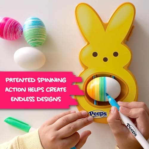 The Eggmazing Egg Decorator - Peeps Bunny - Arts and Craft Set Includes 6 Colorful Quick Drying, Non-Toxic Markers (Yellow), Ages 3 and Up — view 2