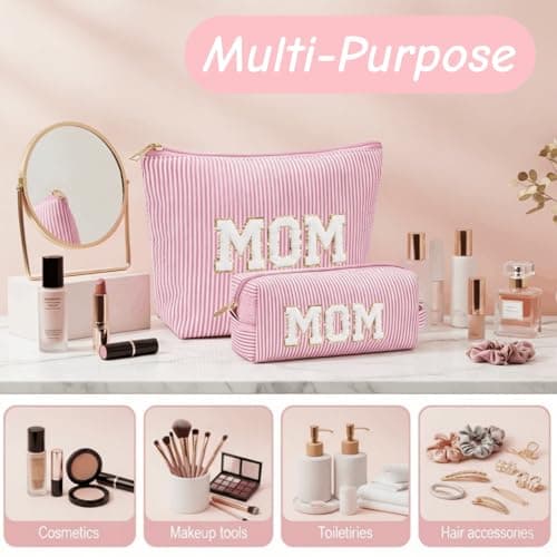 Gifts for Mom, Personalized Cute Makeup Cosmetic Bag Mom Gifts for Women Mother's Day Christmas Birthday — view 4