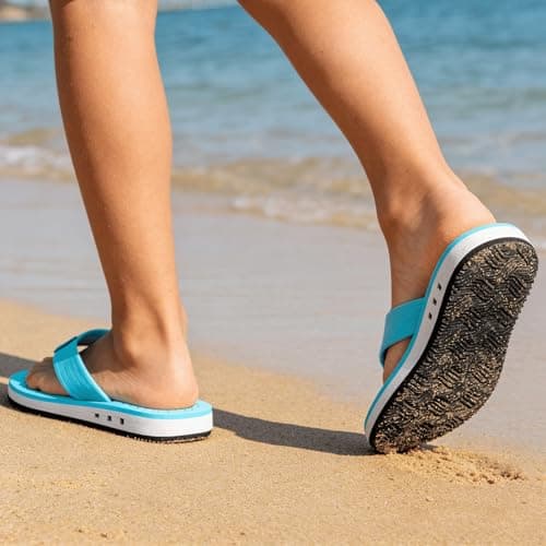 KVbabby Kids Comfortable Flip Flops,Blue,2 Big Kid — view 2