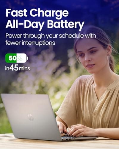 HP 17-inch Touchscreen AI Laptop – Intel 12-Core Ultra 7 255U (UP to 5.2GHz) with 12 Tops NPU, 32GB DDR5, 1TB SSD, 17.3" HD+ Touch Display, Fingerprint Reader, Backlit KB, Win 11 Pro/Accessories — view 5