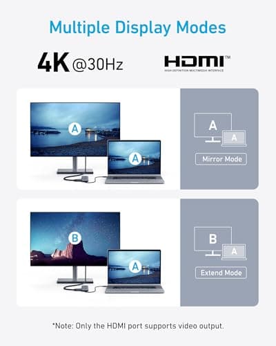 Anker USB C Hub, 5-in-1 USBC to HDMI Splitter with 4K Display, 1 x Powered USB-C 5Gbps & 2×Powered USB-A 3.0 5Gbps Data Ports for MacBook Pro, MacBook Air, Dell and More — view 5