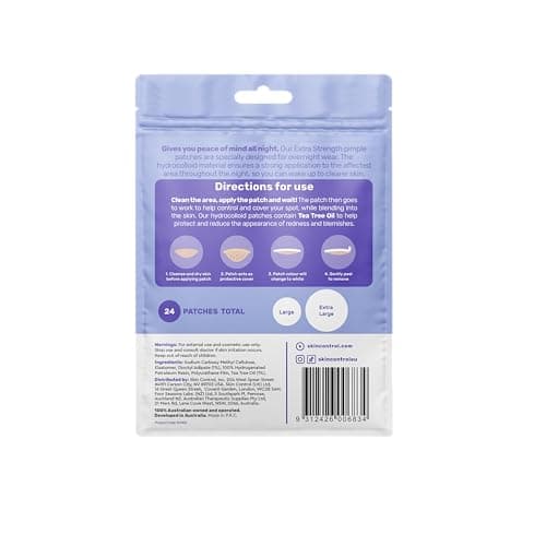 Skin Control Pimple Patch PM Nighttime Pack, 24 count
