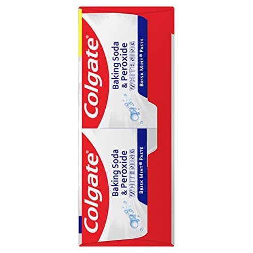 Colgate Baking Soda & Peroxide Toothpaste - Whitens Teeth, Fights Cavities & Removes Stains, Brisk Mint, 6 Ounce (Pack of 2) — view 4