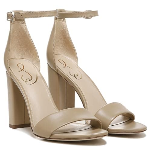 Sam Edelman Yaro Ankle Strap Sandal Heel Classic Nude Leather 11.5 M — view 2