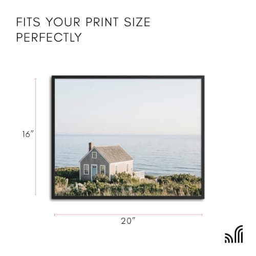 Americanflat 16x20 Picture Frame with Polished Plexiglass - Streamline Collection - Thin Border Picture Frame for Wall Display - Hanging Hardware Included - Black