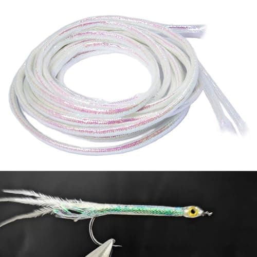 Fly Tying Flash Tube Pearl Body Material 1M Glitter Thread for Salmon Pike Sea Trout Fly Building Predatory Fish Attractor Lure Supplies Craft(6mm) — view 2