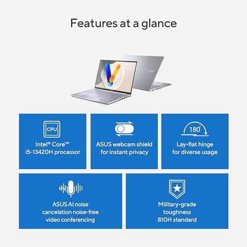 ASUS Vivobook 16 Laptop, 16” WUXGA 60Hz Display, Intel Core i5-13420H, Intel Iris Xᵉ Graphics, 16GB Memory, 512GB Storage, Windows 11, Cool Silver, F1605VA-ES56 — view 2