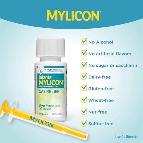 MYLICON Infants Gas Relief Drops for Infants and Babies, Dye Free Formula, 1 Fluid Ounce — view 5