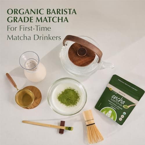 Encha Matcha Powder Barista Grade Latte Organic Matcha Powder – 100% Japanese Matcha Green Tea Powder for Lattes & Everyday Culinary Recipes, Smooth Milk-Friendly Blend, Unsweetened, 30g / 1.06 oz — view 2