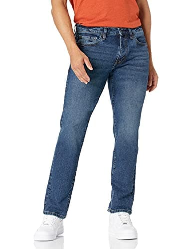 Amazon Essentials Men's Slim-Fit Stretch Jean, Vintage Light Wash, 34W x 32L