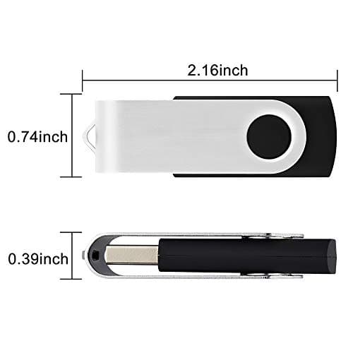 32 GB USB Flash Drive, Aiibe 2 Pack USB 3.0 Flash Drive 32GB USB Memory Stick Thumb Drive USB Drive 32G 3.0 - Black — view 3
